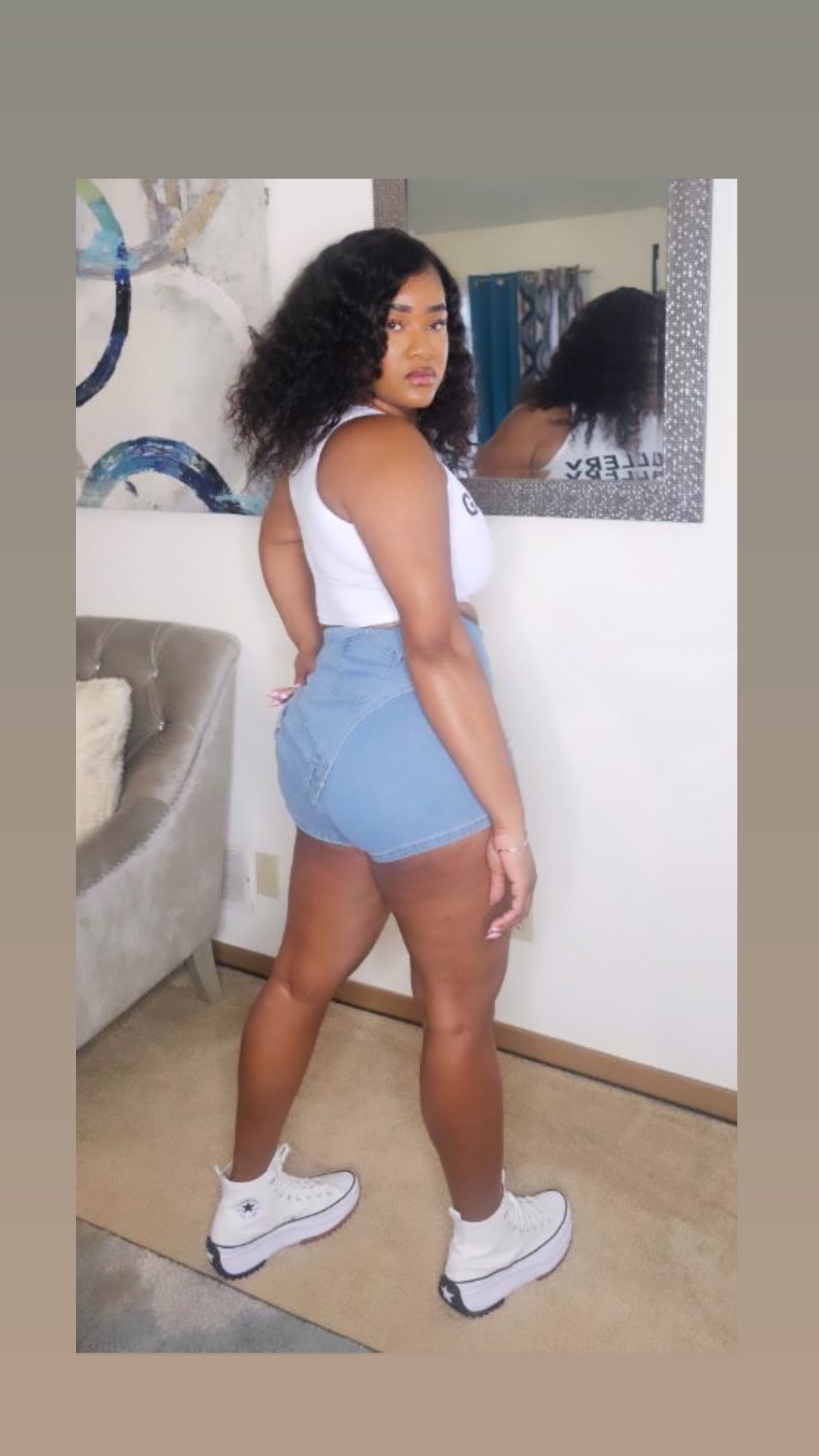 Blue Hot Girl Skort